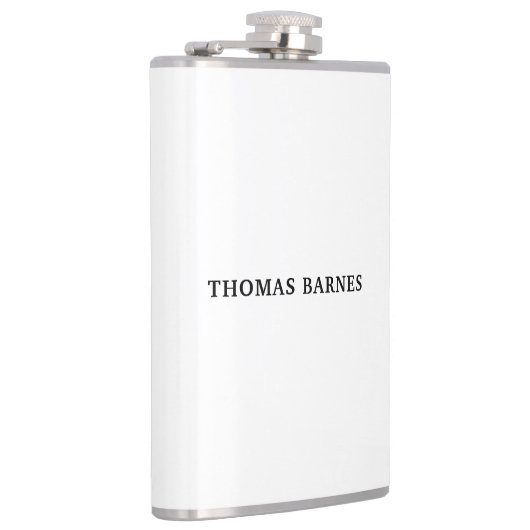 Klassieke witte minimalistische vlek elegant heupfles (Rechts)