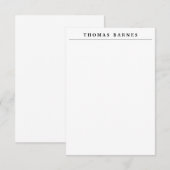 Klassieke witte minimalistische vlek elegant informatiekaartje (Voorkant / Achterkant)