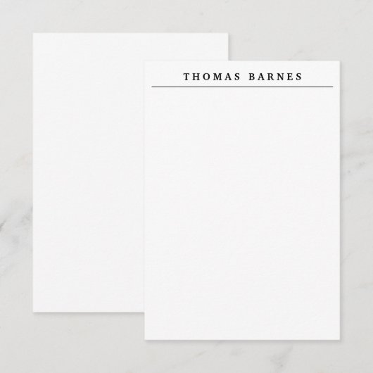 Klassieke witte minimalistische vlek elegant informatiekaartje (Voorkant / Achterkant)