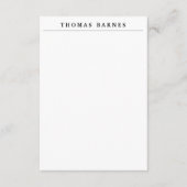 Klassieke witte minimalistische vlek elegant informatiekaartje (Voorkant)