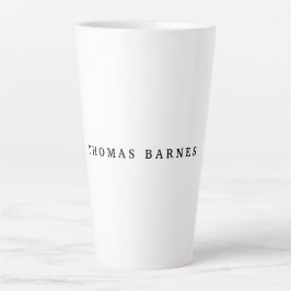 Klassieke witte minimalistische vlek elegant latte mok