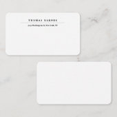 Klassieke witte minimalistische vlek elegant notitiekaartje (Voorkant / Achterkant)