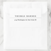 Klassieke witte minimalistische vlek elegant rechthoekige sticker (Tas)