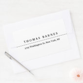 Klassieke witte minimalistische vlek elegant rechthoekige sticker (Envelop)