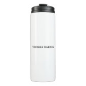 Klassieke witte minimalistische vlek elegant thermosbeker (Voorkant)