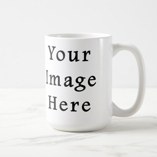 Klassieke witte Mok 15 Ounce Cup - Gepersonaliseer (Rechts)