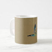 Klassieke witte Mok Blauwe Hummingbird King (Voorkant links)