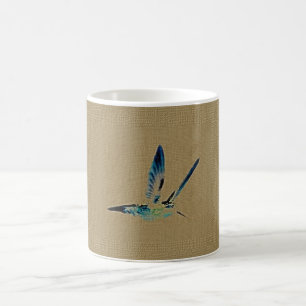 Klassieke witte Mok Blauwe Hummingbird King