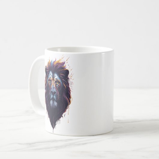 Klassieke witte mok | Leeuw (Voorkant links)