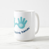 Klassieke witte Mok met glimlach-Logo (Voorkant rechts)