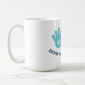 Klassieke witte Mok met glimlach-Logo (Links)