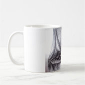 Klassieke witte Mok met nog leven potlood (Links)