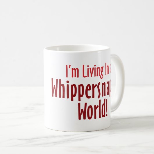 Klassieke witte Mok Whippersnapper (Voorkant rechts)