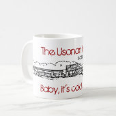 Klassieke witte Mok - winter (Voorkant links)