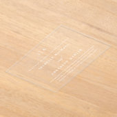 Klassieke witte monogram kalligrafie bruiloft acryl uitnodigingen (Laagn)