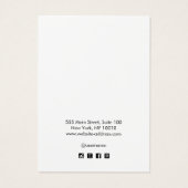 Klassieke witte monogram oormerkkaart visitekaartje (Achterkant)