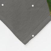 Klassieke witte orchidee bloemen & grijs met naam fleece deken (Hoek)