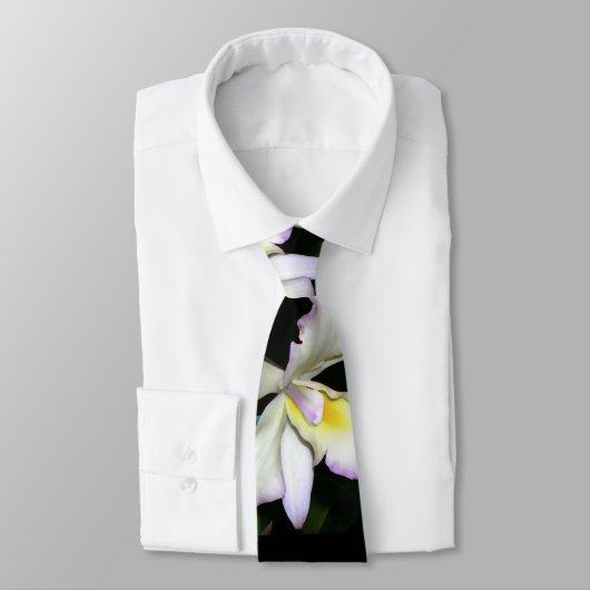 Klassieke witte orchidee bruiloft stropdas (Gebonden)