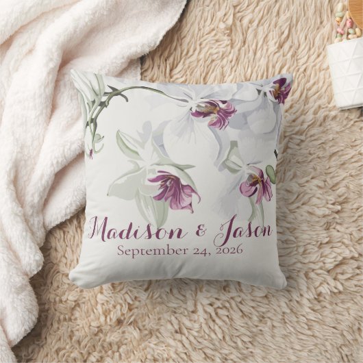 Klassieke Witte Orchideeën  huwelijkscadeau Kussen (Deken)