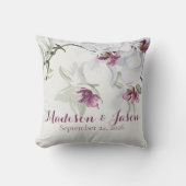 Klassieke Witte Orchideeën  huwelijkscadeau Kussen (Voorkant)