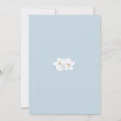 Klassieke witte orchideeën Waterverf Blauwe bewaar Kaart (Achterkant)