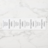 Klassieke Witte Parfum Roller Flessenetiket Waterfles Etiket (Enkel label)