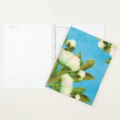 Klassieke witte pioenrozen bloemboeket planner (Display)