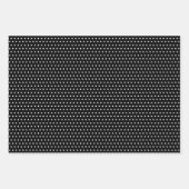 Klassieke witte poolpunten op rood groen zwart inpakpapier vel (Voorkant 3)