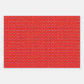 Klassieke witte poolpunten op rood groen zwart inpakpapier vel (Voorkant)
