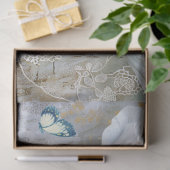 Klassieke Witte Poppies & Lace Decoupage Tissuepapier (Geschenk)