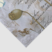 Klassieke Witte Poppies & Lace Decoupage Tissuepapier (Detail)
