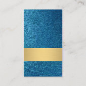 Klassieke witte rand | Blauwe glimmende achtergron Visitekaartje (Achterkant)