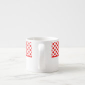 Klassieke witte rode poladots | Gepersonaliseerde Espresso Kop (Achterkant)