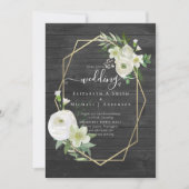 Klassieke witte rozenbruine gouden bruiloft (Voorkant)