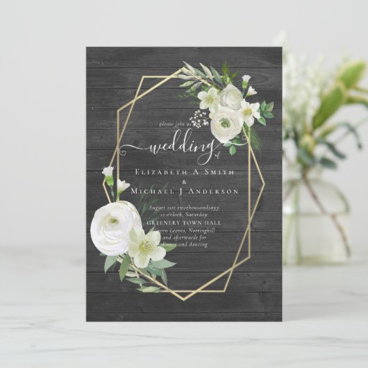 Klassieke witte rozenbruine gouden bruiloft (Staand voorkant)