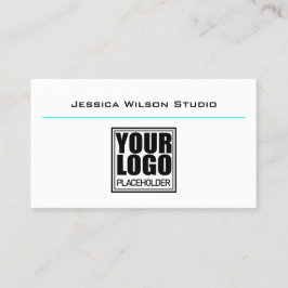 Klassieke witte Sjabloon Eenvoudige moderne Studio Visitekaartje