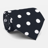 Klassieke witte stippen naadloos patroon stropdas (Opgerold)