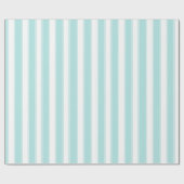 Klassieke witte streep  Stripe Blauwgroen Stripe Cadeaupapier (Vlak)