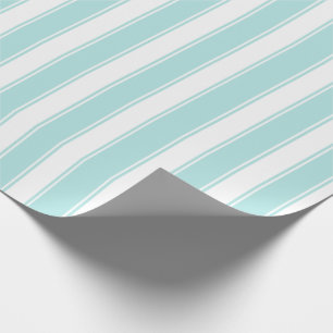 Klassieke witte streep  Stripe Blauwgroen Stripe Cadeaupapier