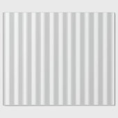 Klassieke witte streep  stripe grijs cadeaupapier (Vlak)