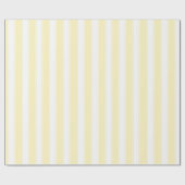 Klassieke witte streep  stripe pasta geel cadeaupapier (Vlak)
