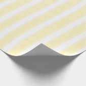 Klassieke witte streep  stripe pasta geel cadeaupapier (Hoek)