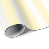 Klassieke witte streep  stripe pasta geel cadeaupapier (Rol Hoek)