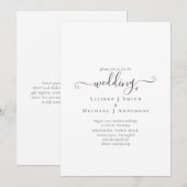 Klassieke witte tekst Alleen bruiloft of andere ge Kaart (Voorkant / Achterkant)