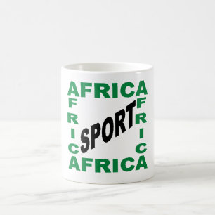 Klassieke witte vlek AFRICA SPORT Koffiemok