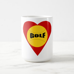 Klassieke witte vlek AMOUR GOLF Koffiemok