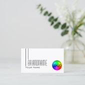 Klassieke witte vlek met Logo Professional Modern Visitekaartje (Staand voorkant)