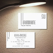 Klassieke witte vlek met Monogram Professional Visitekaartje