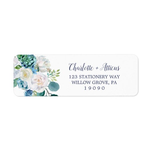 Klassieke witte vloeren het Etiket van het Adres v (Voorkant)
