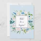 Klassieke witte vloeren verrassingspartij kaart (Achterkant)